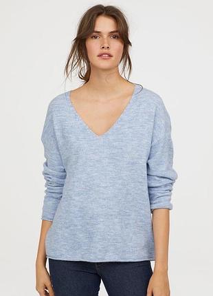 М'який блакитний светр з додаванням вовни h&m
