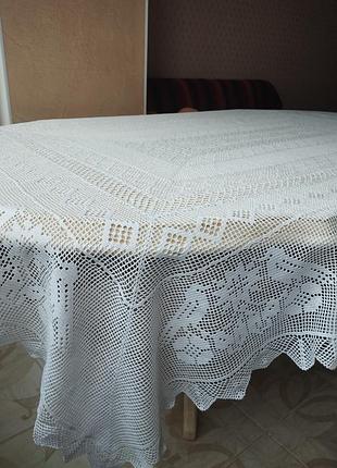 Вінтаж🤩👌🤍🐦🐦ексклюзивна мереживна скатертина, 138х190, ручної роботи😍👍🤍💗