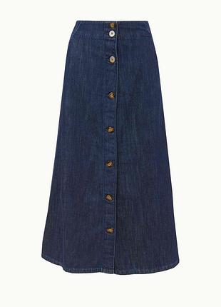 Стильная джинсовая юбка-мини от m&amp;s 2xl-3xl