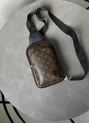 Чоловіча сумка слінг із натуральної шкіри