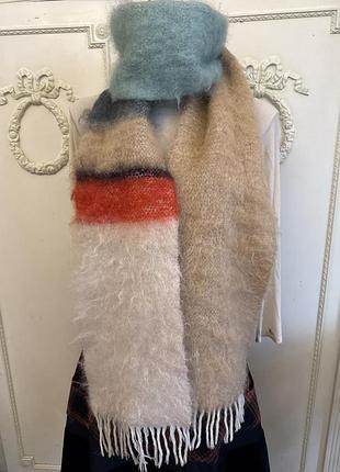 Шарф довгий мохер/вовна