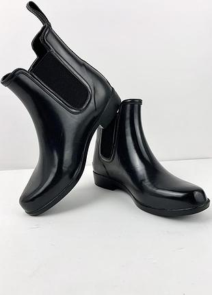 Жіночі однотонні резинові гумові непромокаючі чоботи lauren ralph lauren розмір 38 23.5см