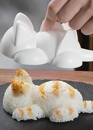 Форма для рисовых шариков "котик"