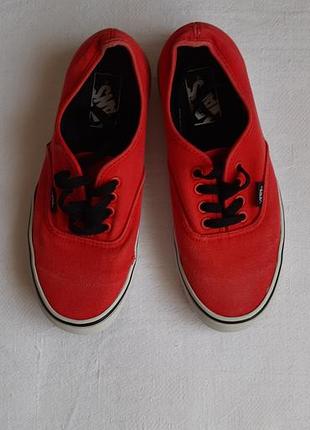 Кеды vans красные женские, 38 размер (стелька 23,5 см) ванс б/в