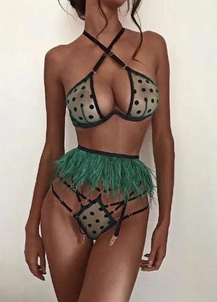 Зелений комплект без пояса