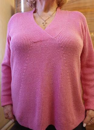 Светр жіночий рожевий великого розміру john lewis