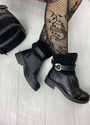 Ботинки женские ladi лондон черные (зима кожа натуральная)