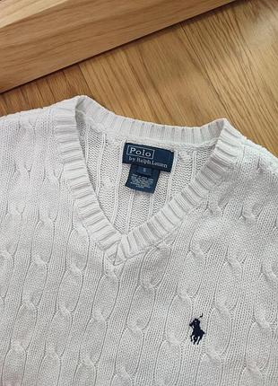 Белый укороченный жилет polo ralph lauren