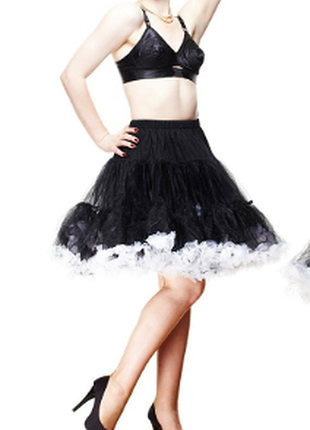 Eur м черная пышная нижняя юбка из органзы