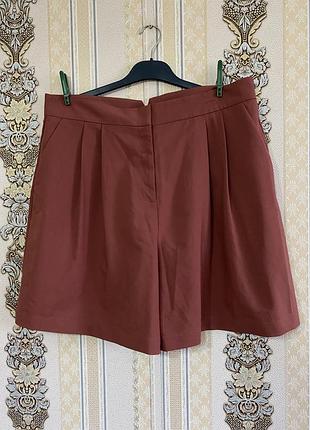 Стильні костюмні шортики, темно коралово пудрові шорти