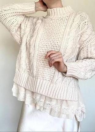 Джемпер крупной вязки от zara