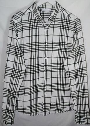 Рубашка мужская в клетку фланель asos размер м
