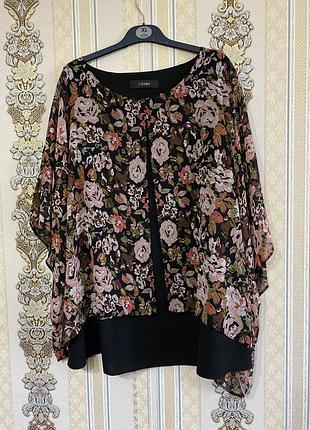 Стильна майка блуза, блузка батал, майка накидка