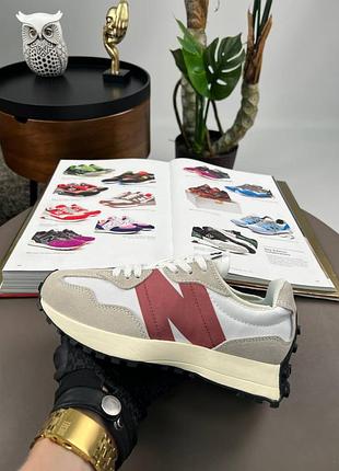 New balance 327 grey white red