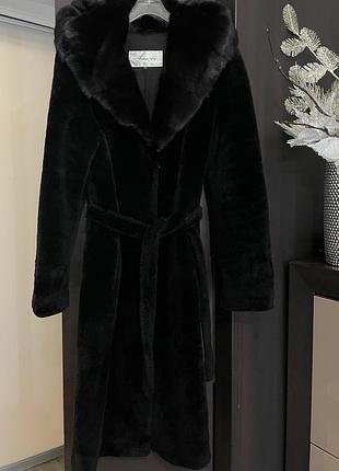 Шуба мутон с норкой р 48