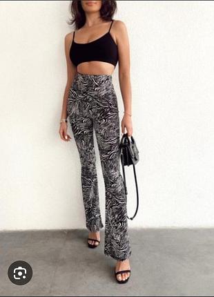 Штаны палаццо спереди на замочке🔥 оформление безопасной оплаты