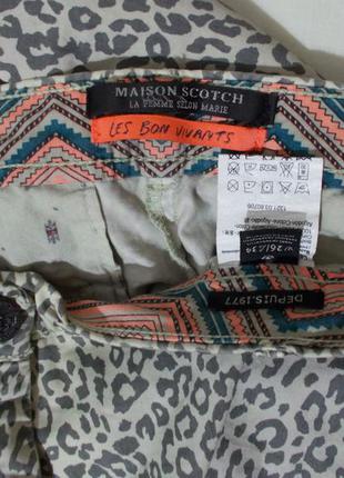 Брюки чинос летние леопардовые w26 l34 *scotch & soda - maison scotch*5 фото