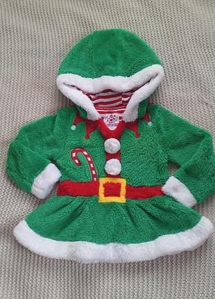 Платье новогоднее, карнавальное теплое