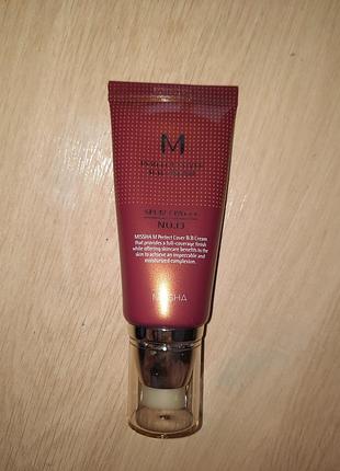 Bb-крем для обличчя missha m perfect cover bb cream spf 42/pa +++, 13 bright beige, 50 мл
missha bb cream