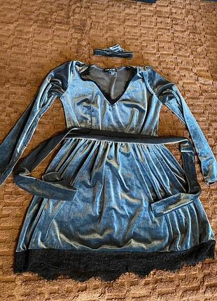 Велюрова сукня