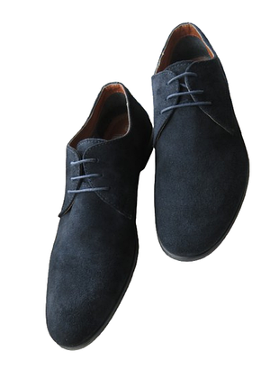 Замшеві туфлі дербі red herring. темно-сині, розмір 43.