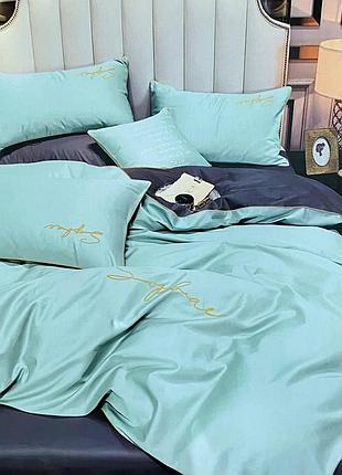 Постельное белье евро крэп сатин/комплект постельного белья с вышивкой