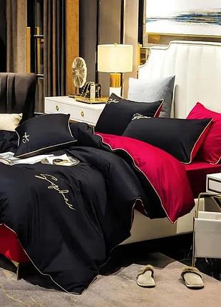 Постельное белье полуторное сатин/комплект постельного белья с вышивкой