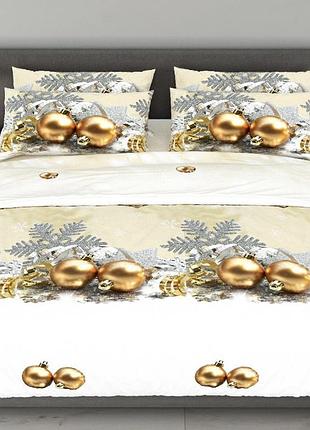 Постельное белье новогоднее 100%хлопок/полуторный комплект постельного белья/бязь gold люкс
