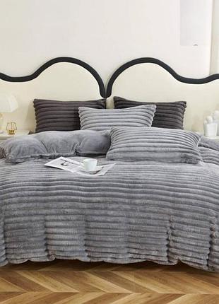 Велюровое постельное белье шарпей евро комплект/теплое постельное белье