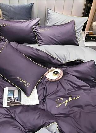 Постельное белье двуспальное сатин/комплект постельного белья с вышивкой