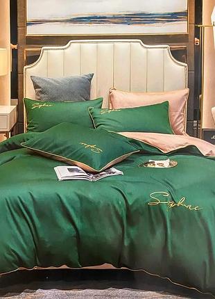 Постельное белье двуспальное сатин/комплект постельного белья с вышивкой