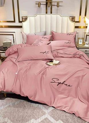 Постельное белье евро крэп сатин с вышивкой