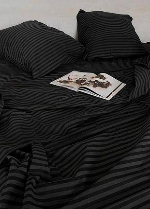 Постельное белье черное евро размер 100% хлопок