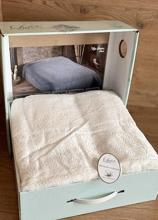 Махровая турецкая простынь евро размер/мягкая махровая простынь/простынь хлопок с махрой