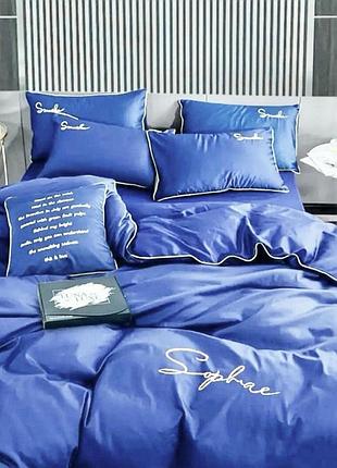 Постельное белье евро крэп сатин/комплект постельного белья с вышивкой