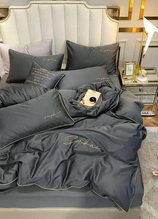 Постельное белье полуторное сатин/комплект постельного белья с вышивкой