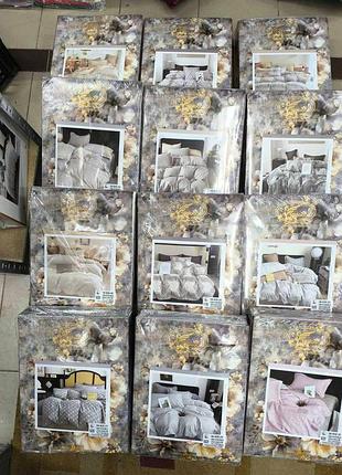 Фланелевое семейное постельное белье/комплект постельного белья с двумя пододеяльниками