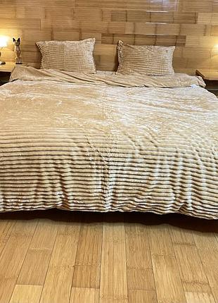 Велюровое постельное белье шарпей евро комплект/теплое постельное белье