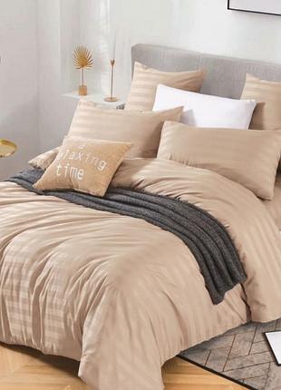Постельное белье евро страйп сатин/комплект сатинового постельного белья