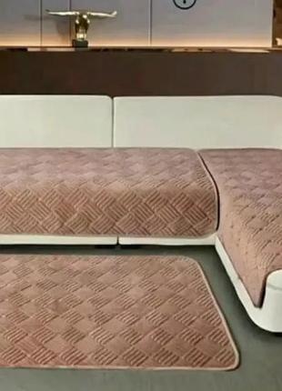 Накидки-дивандеки на угловой диван многофунциональные 3 полотна