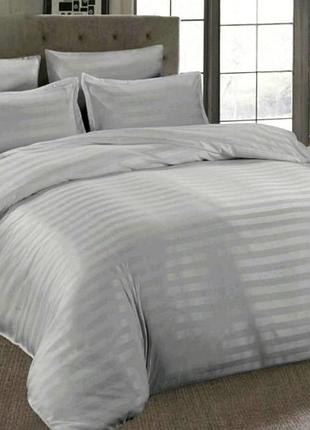 Постельное белье евро страйп сатин/комплект сатинового постельного белья