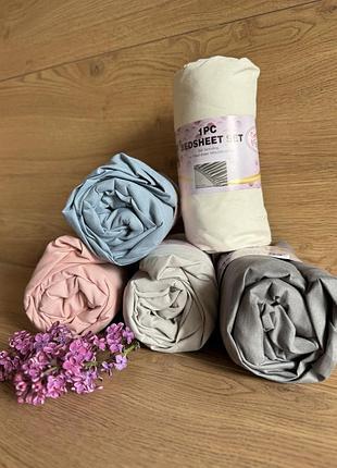 Простынь на резинке сатин 160*200*25 koloco