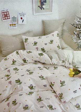 Дитяча полуторна постільна білизна/комплект постільної білизни сатин