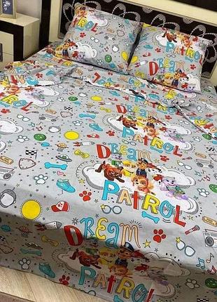 Постельное белье щенячий патруль 100% хлопок/детское постельное 150х210см