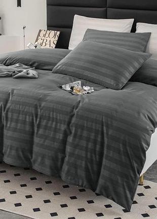 Постельное белье двуспальное страйп сатин/комплект сатинового постельного белья