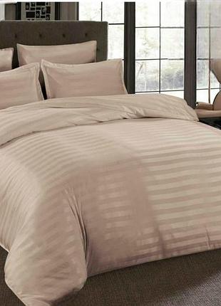 Постельное белье евро страйп сатин/комплект сатинового постельного белья