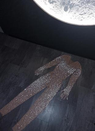 Комбинезон камней стразы люкс