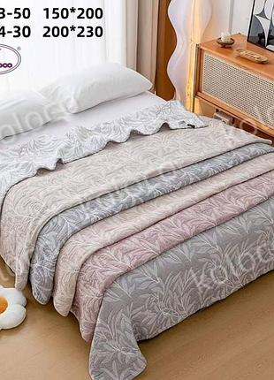 Покрывало-простынь натуральное летнее муслиновое евро размер 200*230