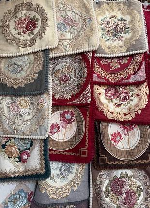 Наволочки гобелен с велюром на замке размер 50х50