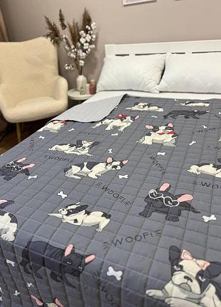 Покривало стьобаное хлопковое на детскую кровать 150*210см